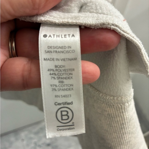 Athleta Women's Triumph Gray Long Zip-Up Jacket size Small.  NWOT. - Picture 7 of 13